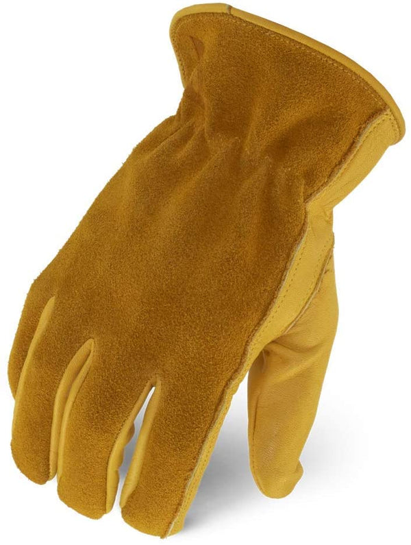 LPOW Workhorse Leather Work Gloves, Suggested Uses For Landscaping, Ranch Work, Diy Projects, Sized XS, S, M, L, XL, XXL, XXXL (1 Pair), Gold Leather (IEX-WHO-07-XXXL)
